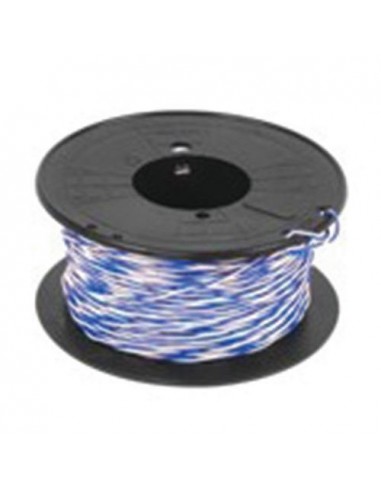 JARRETIERE TELEPHONE 5/10EME BLANC/BLEU 100M