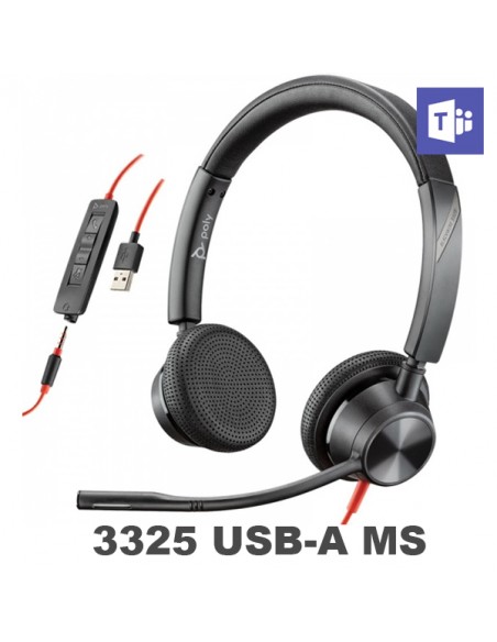 Poly - Plantronics Blackwire 3325 USB-A MS