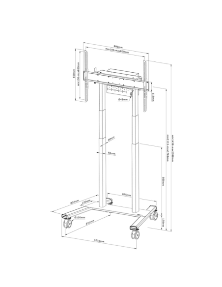 Neomounts - Support au sol motorisé