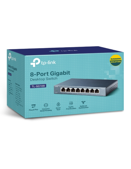 TP LINK - Switch de bureau 8 ports Gigabit TL-SG108